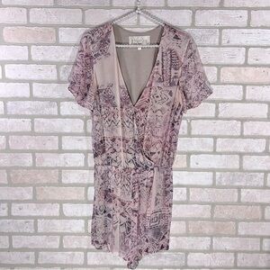 Rory Beca Silk Print Romper Size M